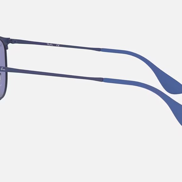 NEW Ray-Ban RB3539 Erika Metal Sunglasses Matte Blue/Blue Light Grey Mirror - Picture 3 of 16